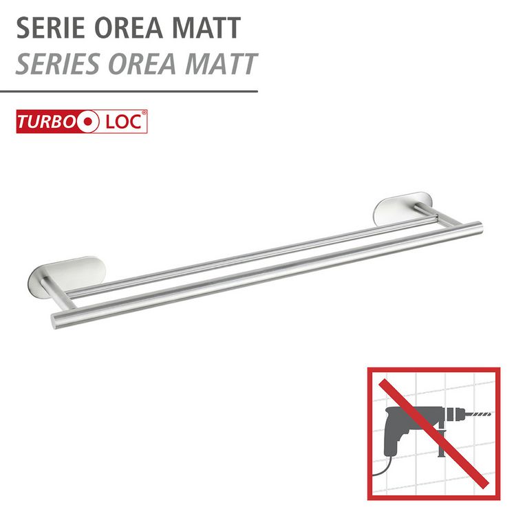 Produktbild: Turbo-Loc&reg; Badetuchstange Duo Mod. Orea Matt, 60 cm, Befestigen ohne bohren