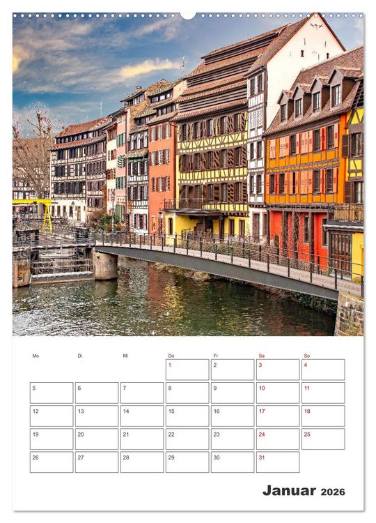 Produktbild: Stra&szlig;burg - Urlaubsplaner (Wandkalender 2026 DIN A2 hoch), CALVENDO Monatskalender