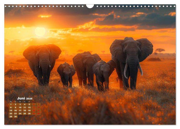 Produktbild: Liebenswerte Elefanten (Wandkalender 2026 DIN A3 quer), CALVENDO Monatskalender