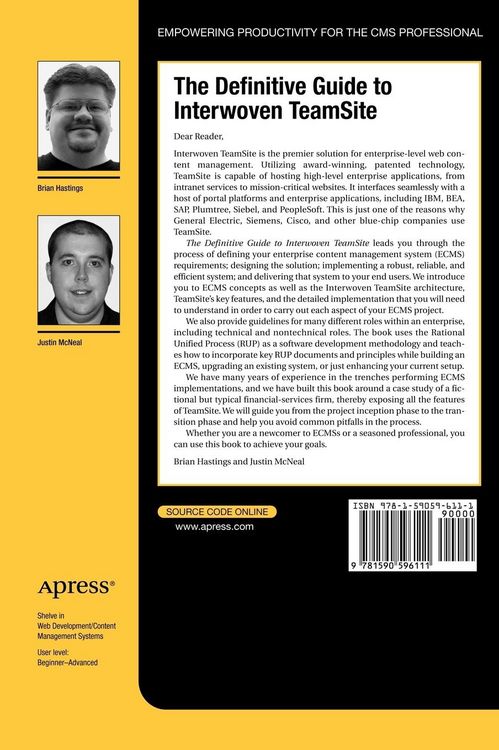 Produktbild: The Definitive Guide to Interwoven TeamSite