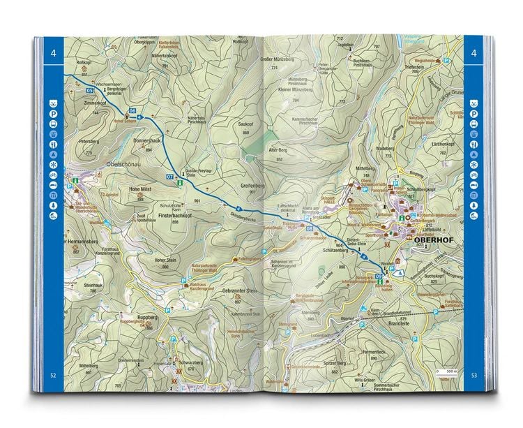 Produktbild: KOMPASS Wanderf&uuml;hrer Rennsteig, 10 Etappen mit Extra-Tourenkarte
