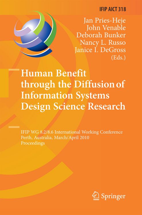 Produktbild: Human Benefit through the Diffusion of Information Systems Design Science Research