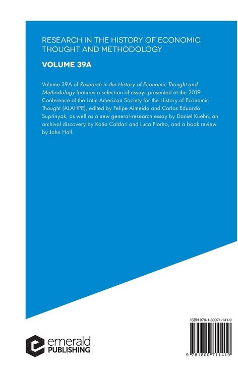 Produktbild: Research in the History of Economic Thought and Methodology