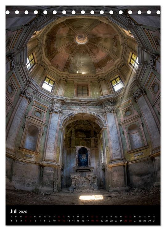 Produktbild: Lost Places - Verlassene Kirchen (Tischkalender 2026 DIN A5 hoch), CALVENDO Monatskalender