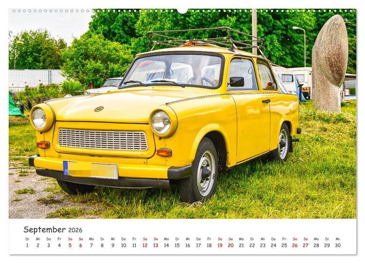 Produktbild: Trabi-Kult (hochwertiger Premium Wandkalender 2026 DIN A2 quer), Kunstdruck in Hochglanz