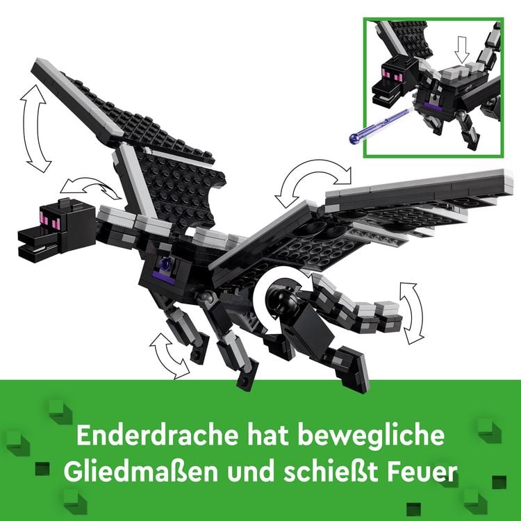 Produktbild: LEGO Minecraft 21264 Der Enderdrache und das Endschiff, Spielzeug