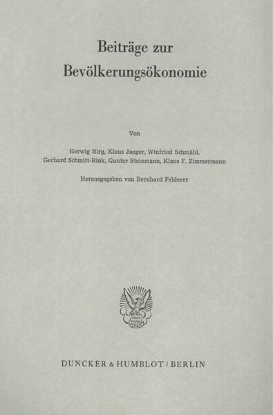 Produktbild: Beitr&auml;ge zur Bev&ouml;lkerungs&ouml;konomie.