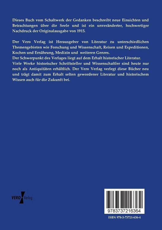 Produktbild: Vom Schaltwerk der Gedanken