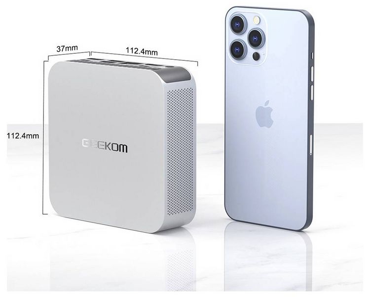 Produktbild: GEEKOM Mini PC A6 AMD Ryzen 7 6800(H) 4.7 GHz 16 GB RAM 512 GB SSD AMD Radeon&reg; 680 M Win 11 Pro Mini A6