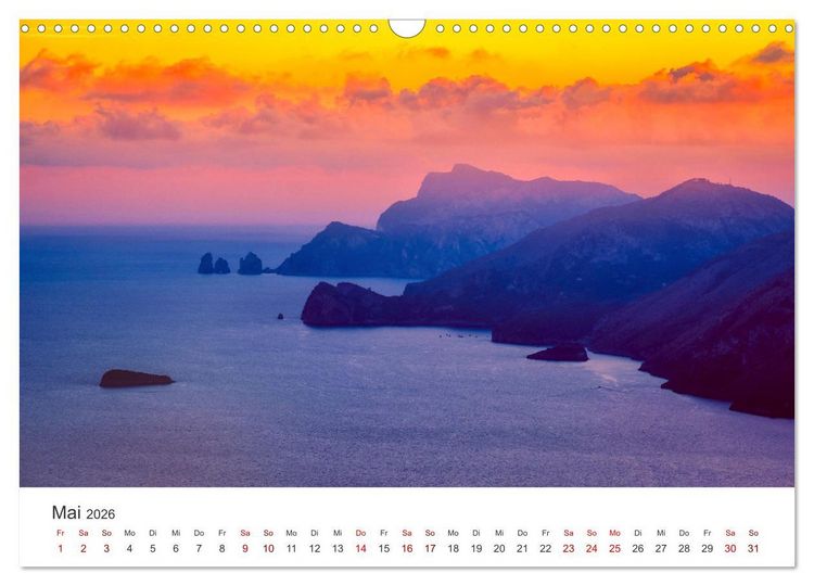 Produktbild: Amalfi K&uuml;ste - Italiens wundersch&ouml;ner K&uuml;stenabschnitt. (Wandkalender 2026 DIN A3 quer), CALVENDO Monatskalender