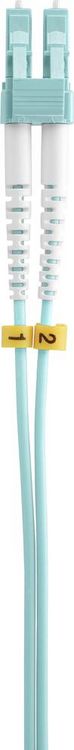 Produktbild: Renkforce RF-4491748 Glasfaser LWL Anschlusskabel 1.00 m Aquablau [1x LC-Stecker - 1x LC-Stecker] 50/125 &micro; Multimode OM3