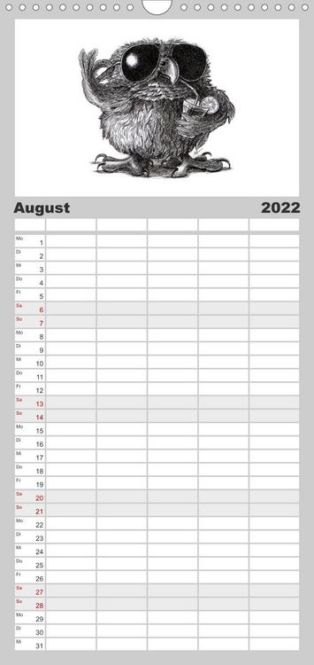 Produktbild: Familienplaner TIERONISCH (Wandkalender 2022 , 21 cm x 45 cm, hoch)