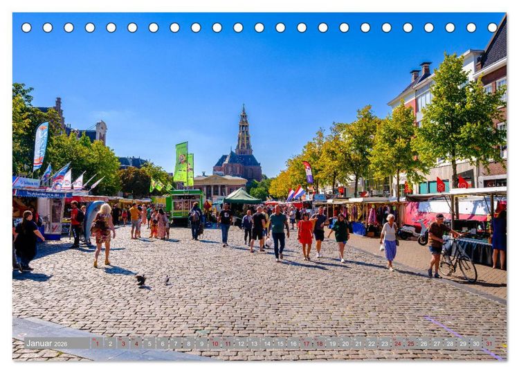 Produktbild: Ein Blick auf Groningen (Tischkalender 2026 DIN A5 quer), CALVENDO Monatskalender