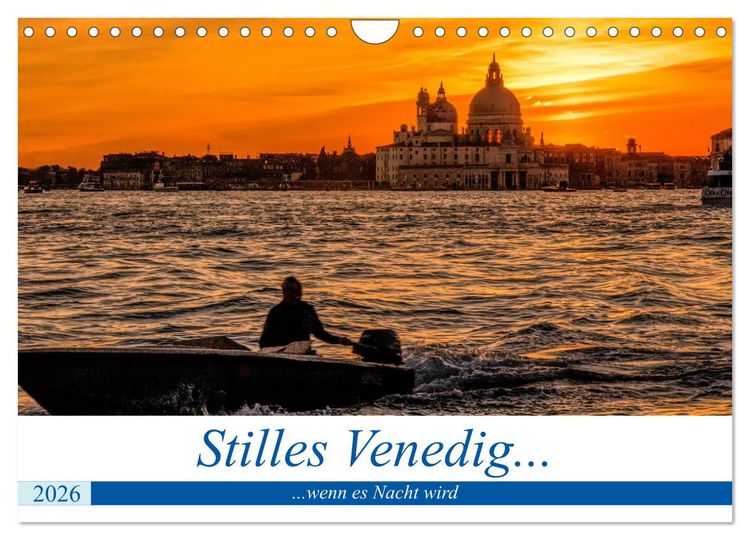 Produktbild: Stilles Venedig wenn es Nacht wird (Wandkalender 2026 DIN A4 quer), CALVENDO Monatskalender