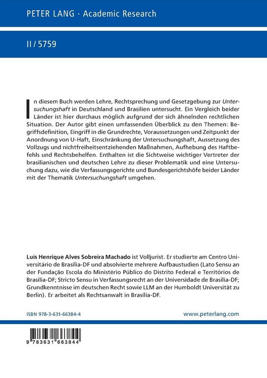 Produktbild: Die Untersuchungshaft aus der Sicht des brasilianischen und des deutschen Rechts