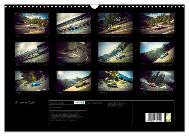 Produktbild: Schnelle Opel (Wandkalender 2027 DIN A3 quer), CALVENDO Monatskalender