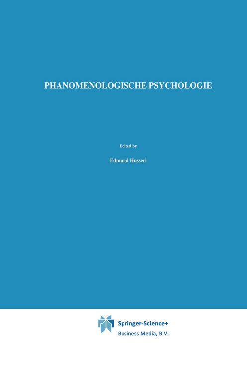 Produktbild: Ph&auml;nomenologische Psychologie