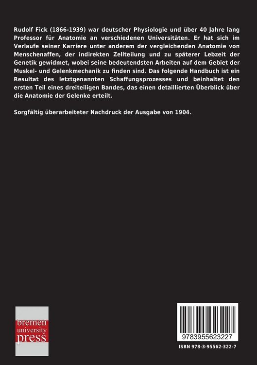 Produktbild: Handbuch der Anatomie und Mechanik der Gelenke unter Ber&uuml;cksichtigung der bewegenden Muskeln