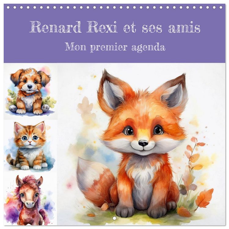 Produktbild: Renard Rexi et ses amis - mon premier agenda (Calendrier mural carr&eacute; 2026 30x30 cm) Calendrier double avec une page pour vos prises de notes