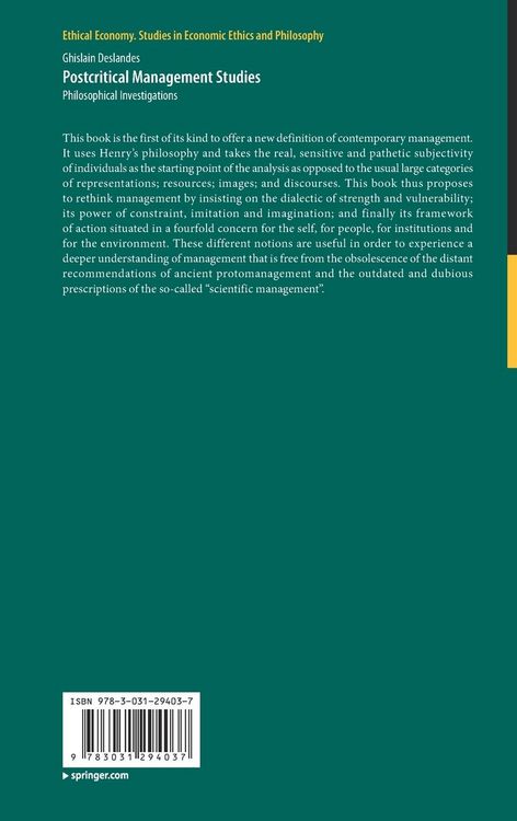 Produktbild: Postcritical Management Studies