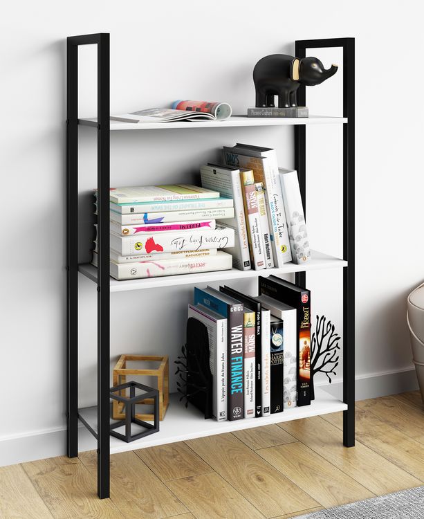 Produktbild: Holz Metall Stand Regal B&uuml;ro B&uuml;cher Flakos 3fach