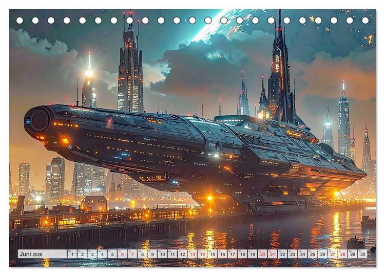 Produktbild: Raumzeit. Geschichten zwischen Sternen (Tischkalender 2026 DIN A5 quer), CALVENDO Monatskalender