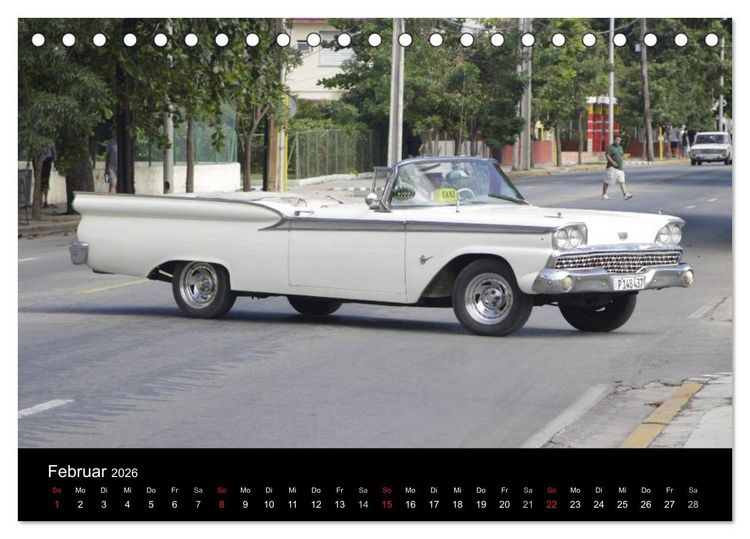 Produktbild: Oldtimertr&auml;ume auf KUBA (Tischkalender 2026 DIN A5 quer), CALVENDO Monatskalender
