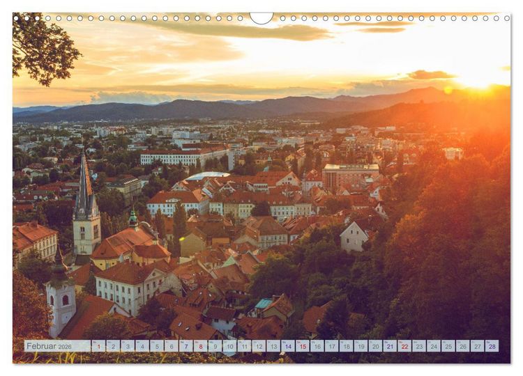 Produktbild: Ljubljana - Sloweniens wundersch&ouml;ne Hauptstadt (Wandkalender 2026 DIN A3 quer), CALVENDO Monatskalender