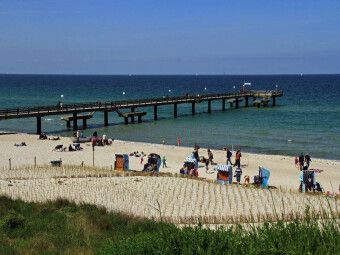 Produktbild: CALVENDO Puzzle Strand und Seebr&uuml;cke des Ostseebades Rerik | 1000 Teile Lege-Gr&ouml;&szlig;e 64x48cm Foto-Puzzle f&uuml;r gl&uuml;ckliche Stunden