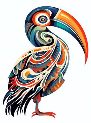 Produktbild: CALVENDO Puzzle Pelikan im Tattoo Design | 2000 Teile Lege-Gr&ouml;&szlig;e 90x67cm Foto-Puzzle f&uuml;r gl&uuml;ckliche Stunden