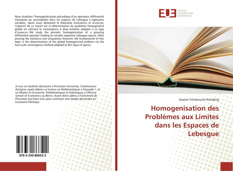 Produktbild: Homogenisation des Probl&egrave;mes aux Limites dans les Espaces de Lebesgue