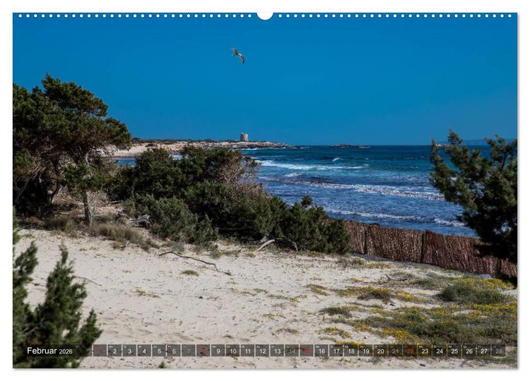 Produktbild: Ibiza K&uuml;ste, Buchten und Str&auml;nde (Wandkalender 2026 DIN A2 quer), CALVENDO Monatskalender