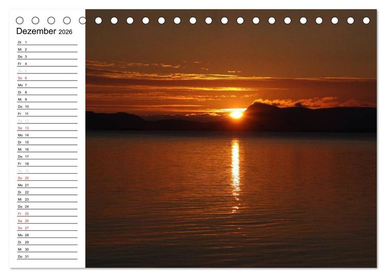 Produktbild: Impressionen von Norwegen entlang der Hurtigruten (Tischkalender 2026 DIN A5 quer), CALVENDO Monatskalender