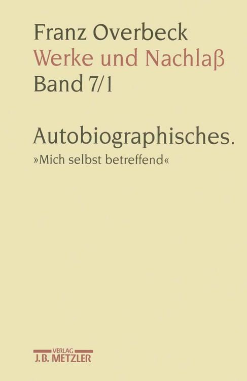 Produktbild: Franz Overbeck: Werke und Nachla&szlig;
