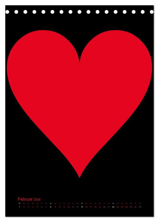 Produktbild: Foto- und Bastelkalender &bdquo;LIEBE&ldquo; in der Farbe Schwarz (Tischkalender 2026 DIN A5 hoch), CALVENDO Monatskalender