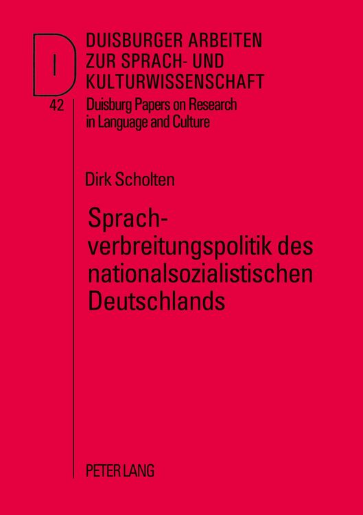 Produktbild: Sprachverbreitungspolitik des nationalsozialistischen Deutschlands