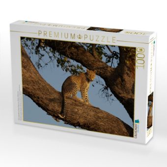 Produktbild: CALVENDO Puzzle Eine Leopardin auf einem Baum am Chobe in Botswana | 1000 Teile Lege-Gr&ouml;&szlig;e 64x48cm Foto-Puzzle f&uuml;r gl&uuml;ckliche Stunden
