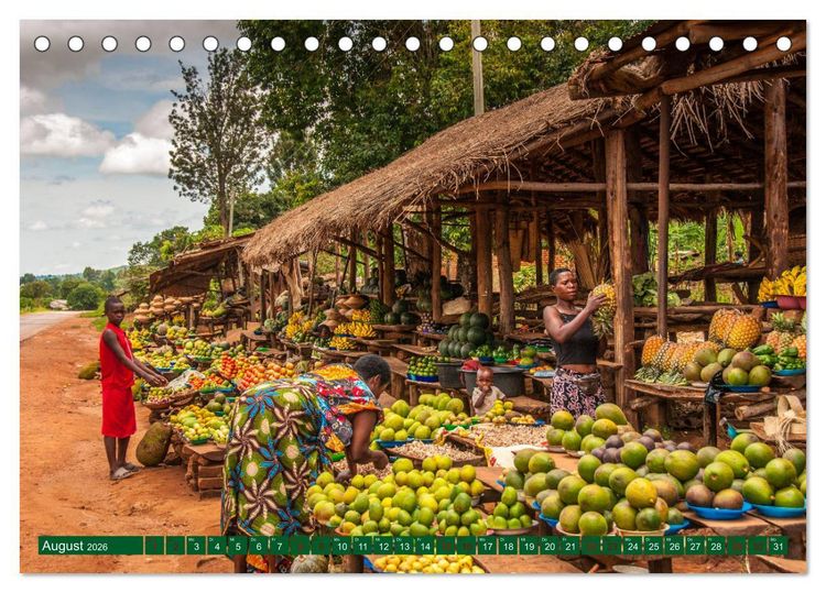 Produktbild: Uganda - im Herzen von Afrika (Tischkalender 2026 DIN A5 quer), CALVENDO Monatskalender