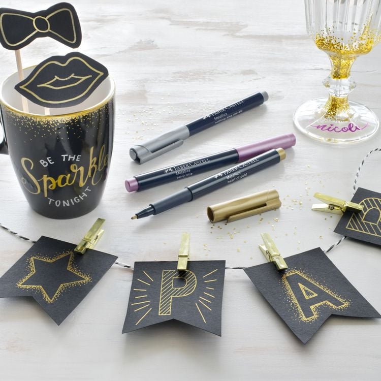 Produktbild: Faber-Castell Metallic Marker 6er Blisterkarte
