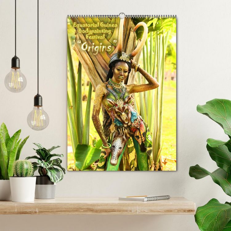 Produktbild: Equatorial Guinea Bodypainting Festival "Origins" (Wandkalender 2026 DIN A2 hoch), CALVENDO Monatskalender