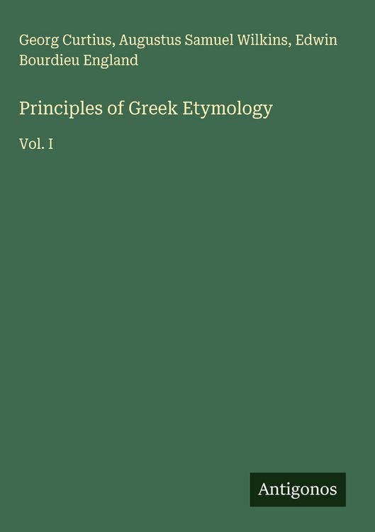 Produktbild: Principles of Greek Etymology