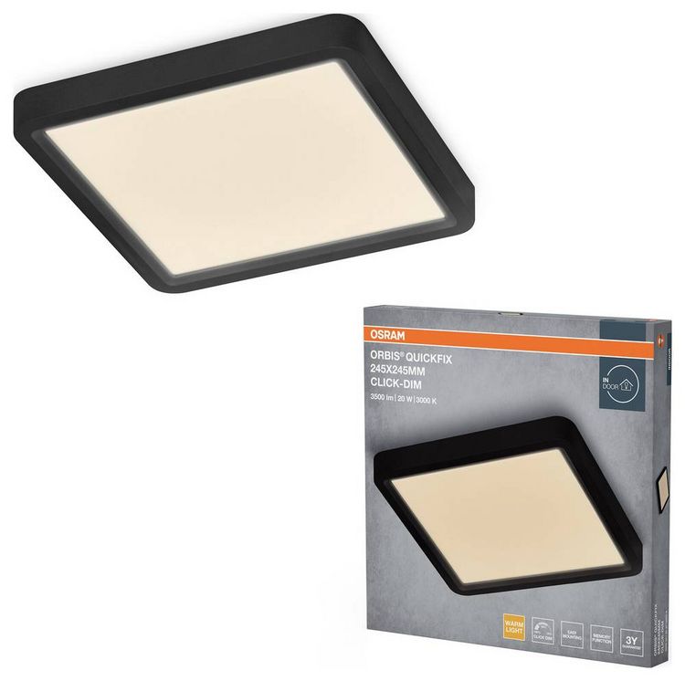 Produktbild: OSRAM HOMELIGHTING 4099854604829 Deckenleuchte, LED-Deckenleuchte Schwarz