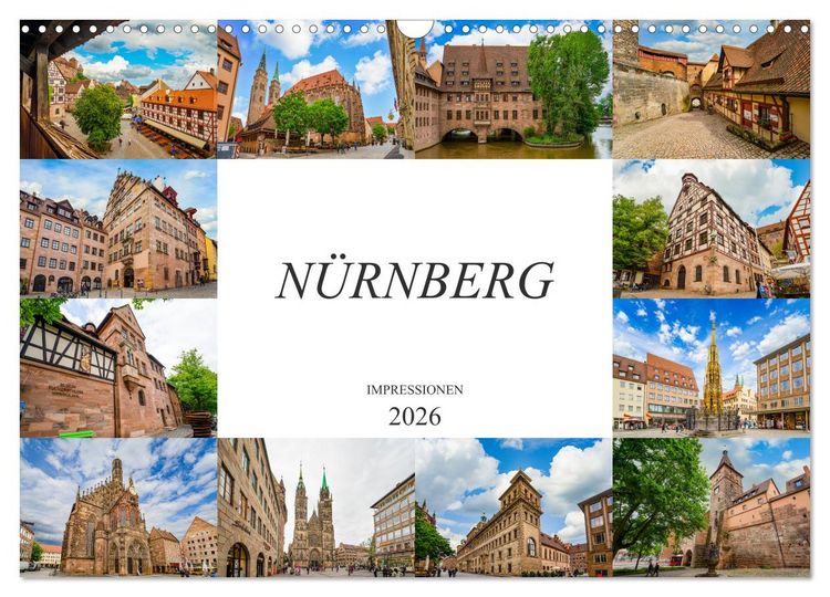 Produktbild: N&uuml;rnberg Impressionen (Wandkalender 2026 DIN A3 quer), CALVENDO Monatskalender