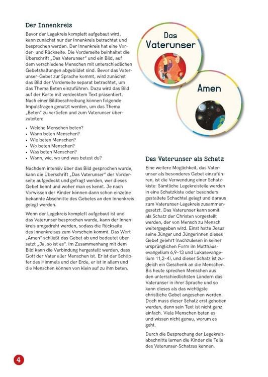 Produktbild: Vater unser. Ein Legekreis f&uuml;r den Religionsunterricht in 12 Bildern