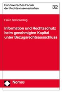 Produktbild: Information und Rechtsschutz beim genehmigten Kapital unter Bezugsrechtsausschluss