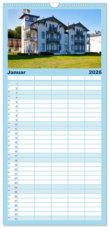 Produktbild: Familienplaner 2026 - Seeheilbad Heiligendamm mit 5 Spalten (Wandkalender, 21 x 45 cm) CALVENDO