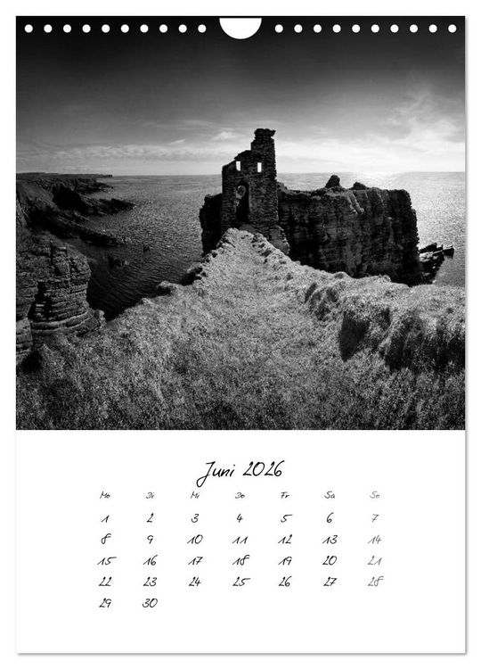 Produktbild: Schottland Monochrom (Wandkalender 2026 DIN A4 hoch), CALVENDO Monatskalender