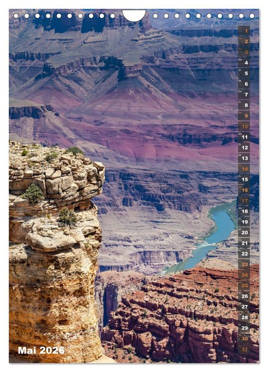 Produktbild: GRAND CANYON Imposante Aussichten (Wandkalender 2026 DIN A4 hoch), CALVENDO Monatskalender