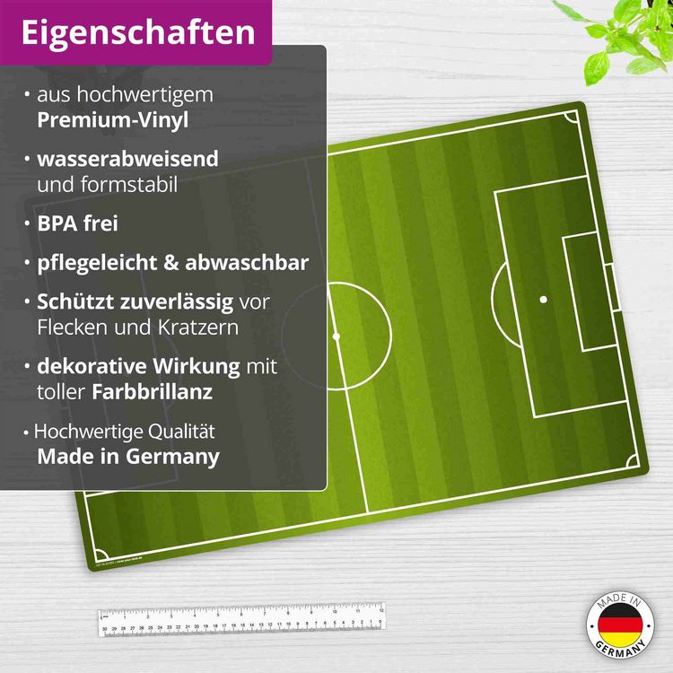 Produktbild: Cover-your-desk Schreibtischunterlage f&uuml;r Kinder Fu&szlig;ballfeld, aus hochwertigem Vinyl , 60 x 40 cm