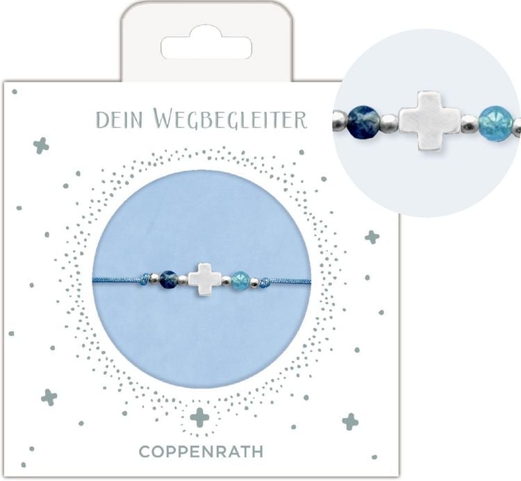 Produktbild: Armband - Perlenarmband mit Kreuzanh&auml;nger